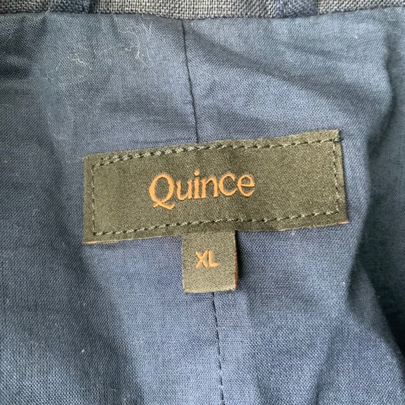 Quince 100% European Linen Structured Blazer Deep Navy Blue XL LB38846-QTCL004 - Picture 6 of 7